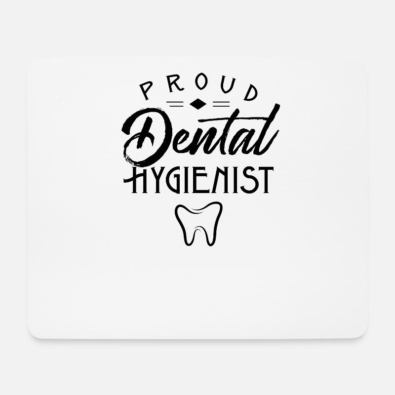 Stolzer Dentalhygieniker Zahnhygieniker Zahn Beruf - Mousepad (Querformat) - Weiß
