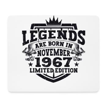 Legend November 1967 55th Birthday Gift Fun - Mouse Pad (horizontal) - white - Front