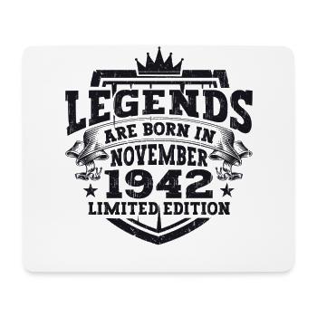 Legend November 1942 80th Birthday Gift Fun - Mouse Pad (horizontal) - white - Front
