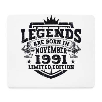 Legende November 1991 31. Geburtstag Geschenk Fun - Mousepad (Querformat) - Weiß - Vorne
