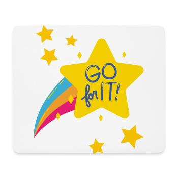 GO for it / Motivation zu mehr Mut / Geschenkidee - Mousepad (Querformat) - Weiß - Vorne