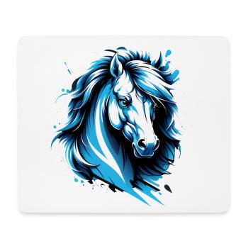 Cheval de Dallas. Texas - Tapis de souris (format paysage) - blanc - Devant