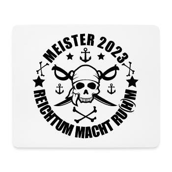 Meister 2023 Piraten Design - Mousepad (Querformat) - Weiß - Vorne