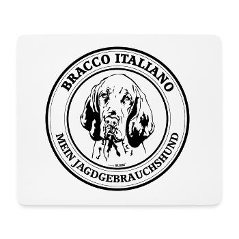 Bracco Italiano Jagdgebrauchshund Jagdhunde Hunde - Mousepad (Querformat) - Weiß - Vorne