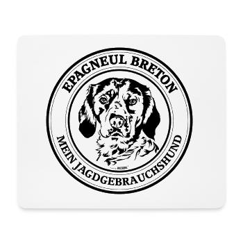 Epagneul Breton Jagdgebrauchshund Jagdhund Hunde - Mousepad (Querformat) - Weiß - Vorne