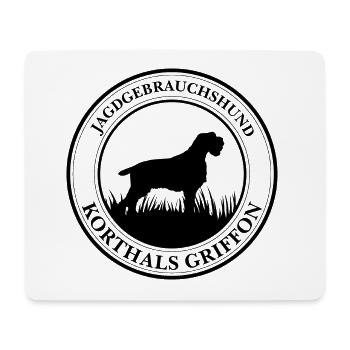 Korthals Griffon Jagdgebrauchshund Jagdhunde - Mousepad (Querformat) - Weiß - Vorne