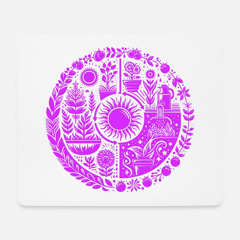Permakultur Kreislauf - Mousepad (Querformat) - Weiß