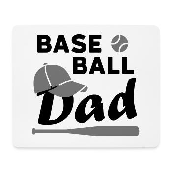 Papa de baseball (balle de jeu, casquette de baseball, baseball sc - Tapis de souris (format paysage) - blanc - Devant