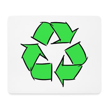 Icône recyclée, dessin décoratif, personnalisable. - Tapis de souris (format paysage) - blanc - Devant