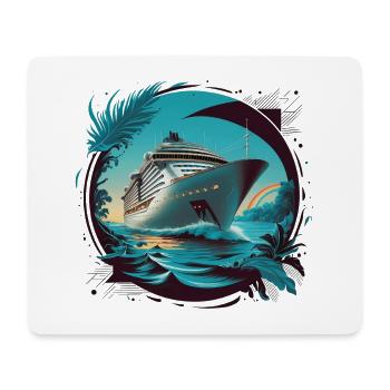 Kunstdruck von Kreuzfahrtschiffen - Mousepad (Querformat) - Weiß - Vorne