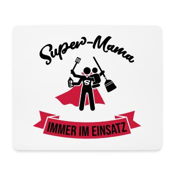Super-Mama Immer im Einsatz Geschenk für Mütter - Mousepad (Querformat) - Weiß - Vorne