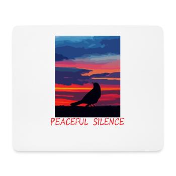 Bird in the evening sky peace - Mouse Pad (horizontal) - white - Front