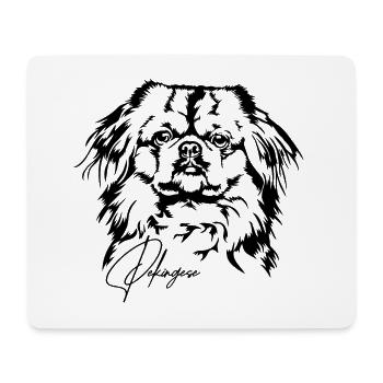 Chiens Pékinois Chiens Portrait Signes de Saules Pékinois - Tapis de souris (format paysage) - blanc - Devant