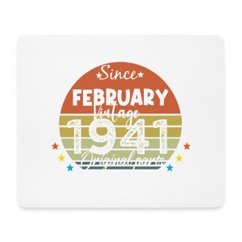 83 Jahre alt Baujahr 1941 Jahrgang Februar 1941 - Mousepad (Querformat) - Weiß - Vorne