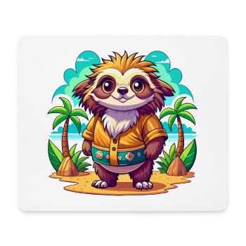 Süßes Urlaubsfaultier - Mousepad (Querformat) - Weiß - Vorne