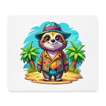 Süßes Urlaubsfaultier - Mousepad (Querformat) - Weiß - Vorne