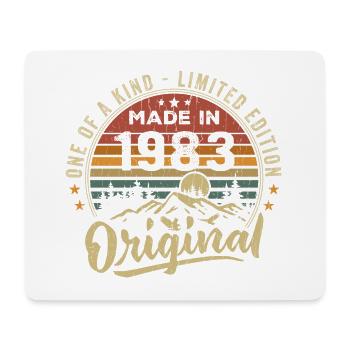 Born 1983 Original Retro Vintage Birthday 1983 - Mouse Pad (horizontal) - white - Front