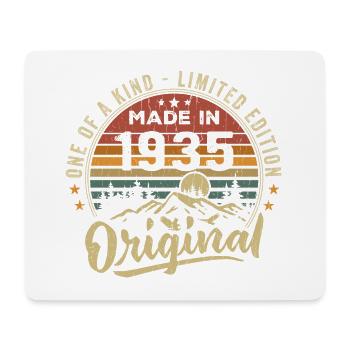 Born 1935 Original Retro Vintage Birthday 1935 - Mouse Pad (horizontal) - white - Front