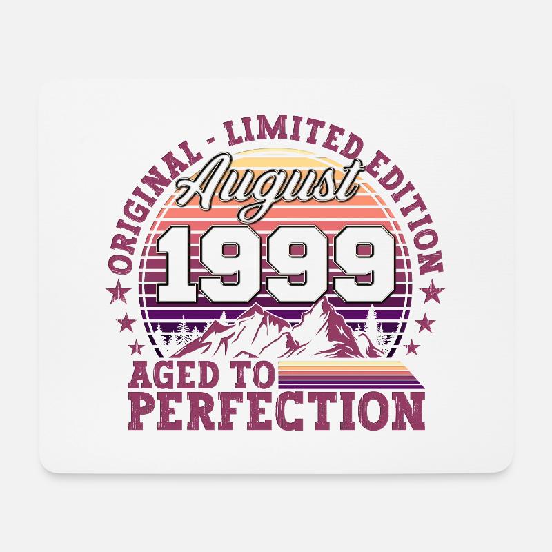 Original August 1999 23rd Birthday Fun Gift - Mouse Pad (horizontal) - white