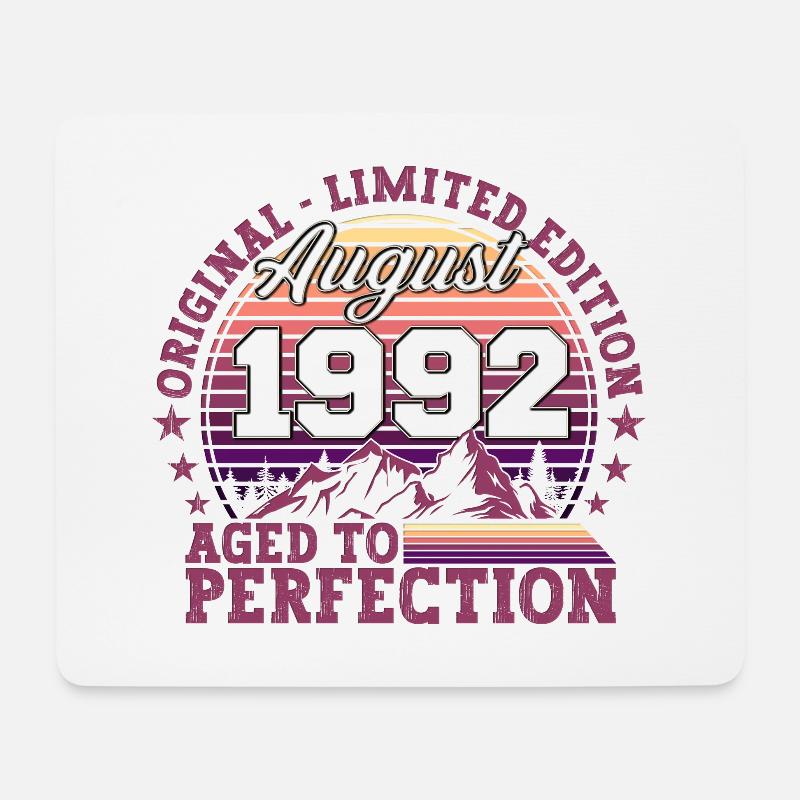 Original August 1992 30. Geburtstag Fun Geschenk - Mousepad (Querformat) - Weiß