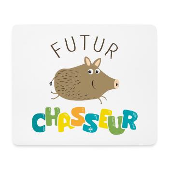 Futur chasseur annonce grossesse naissance garçon - Tapis de souris (format paysage) - blanc - Devant