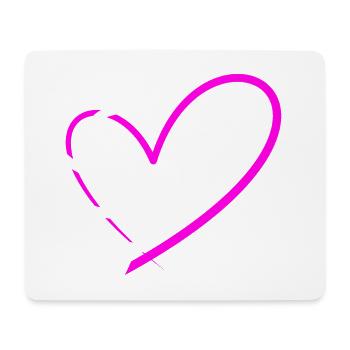 Herz Herzen - Mousepad (Querformat) - Weiß - Vorne