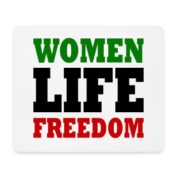 Women life freedom iran - Mousepad (Querformat) - Weiß - Vorne