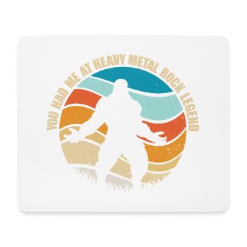 Bigfoot im Neon-Sonnenuntergang - Mousepad (Querformat) - Weiß - Vorne