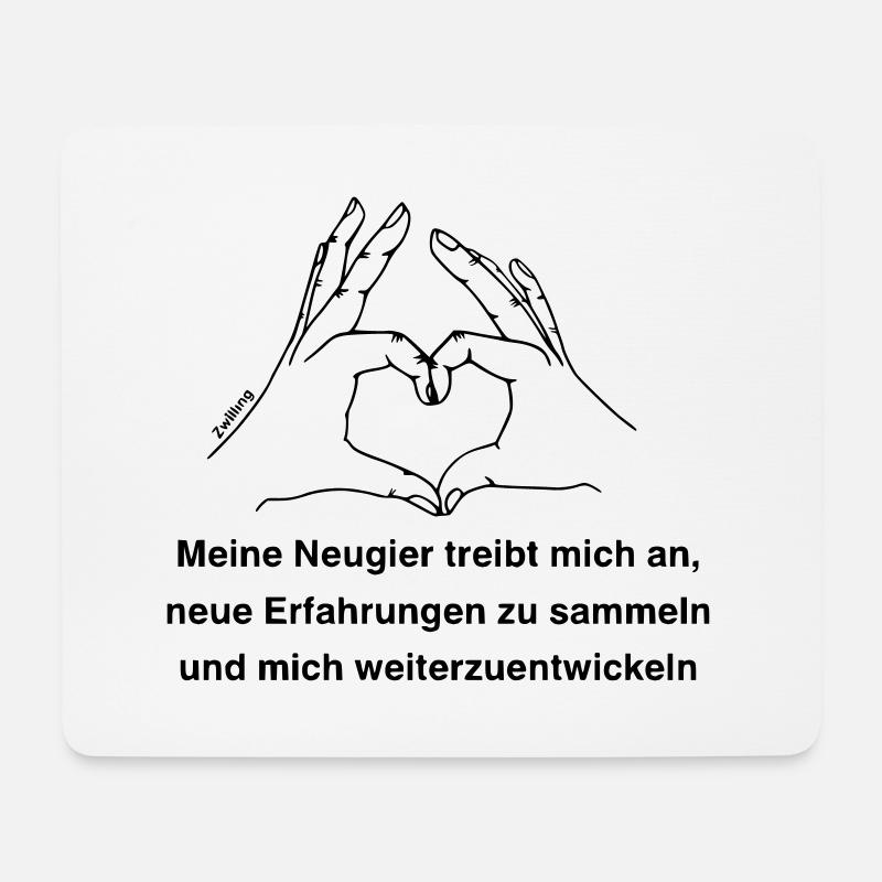 Sternzeichen Zwilling - Mousepad (Querformat) - Weiß