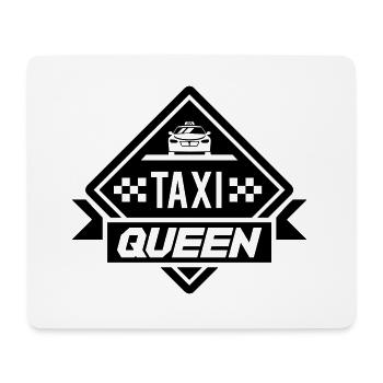 Farben änderbar | Taxi Königin - Mousepad (Querformat) - Weiß - Vorne