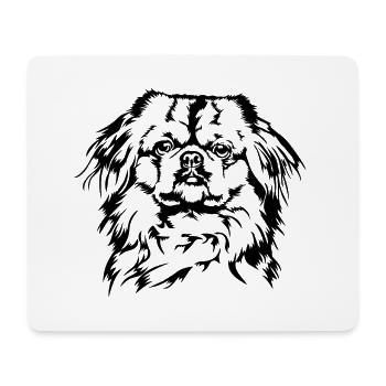 Chiens Pékinois Chiens Portrait Signes de Saules Pékinois - Tapis de souris (format paysage) - blanc - Devant