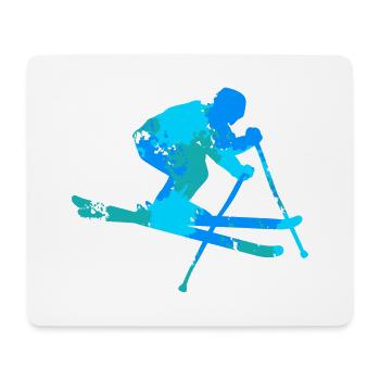 Ski Skifahrer Skifahrerin Skier Wintersport - Mousepad (Querformat) - Weiß - Vorne