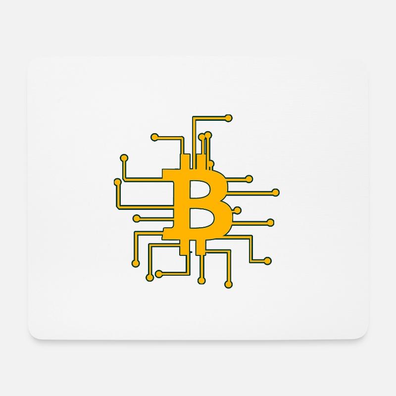 Bitcoin - Mousepad (Querformat) - Weiß