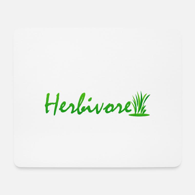 Vegan herbivore - Veganer Pflanzenfresser - Mousepad (Querformat) - Weiß