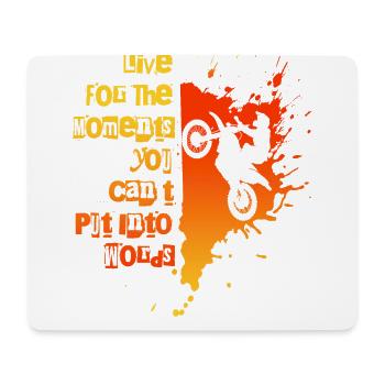 Live for Unforgettable Moments Adventure Biking - Mouse Pad (horizontal) - white - Front