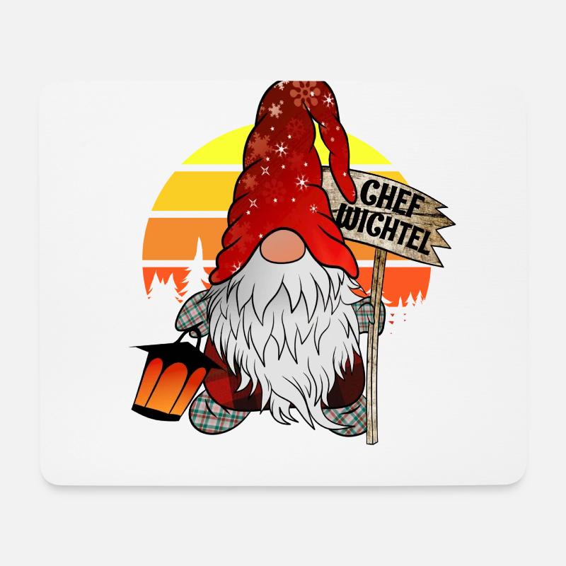 Chef Wichtel Weihnachts Gnom - Mousepad (Querformat) - Weiß