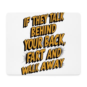 Reden hinter deinem Rücken Furz Lustiger Sarkastischer Humor - Mousepad (Querformat) - Weiß - Vorne