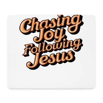 Poursuivre la joie à la suite de Jésus Citation inspirante - Tapis de souris (format paysage) - blanc - Devant