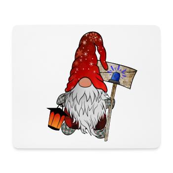Blaulicht Wichtel Weihnachtsgnom - Mousepad (Querformat) - Weiß - Vorne