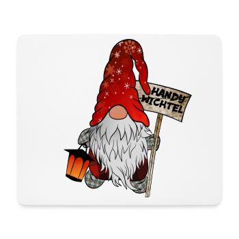 Mobile Phone Gnome – The Smartphone Christmas Gnome - Mouse Pad (horizontal) - white - Front