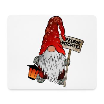 Gnome de Noël de soin - Tapis de souris (format paysage) - blanc - Devant