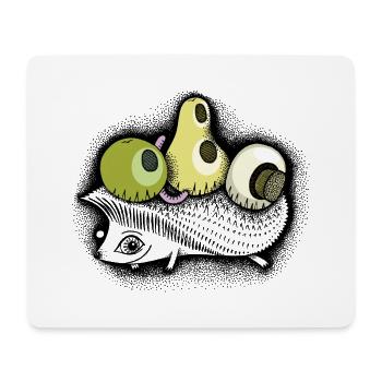 ABC-hérissons couleur transparent - Tapis de souris (format paysage) - blanc - Devant