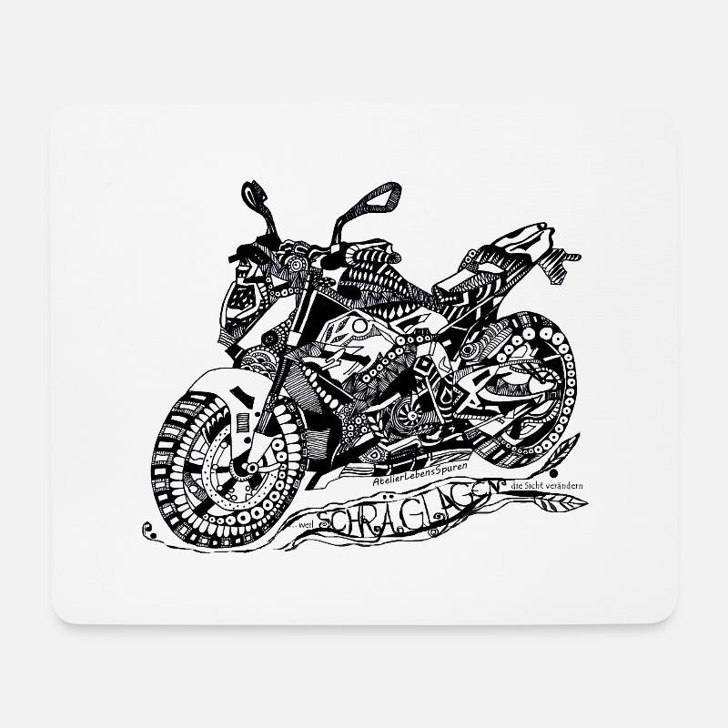 Biker saying - Mouse Pad (horizontal) - white