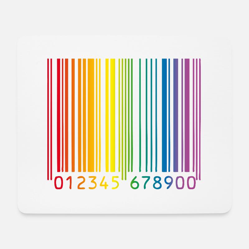 Schwuler Barcode - Mousepad (Querformat) - Weiß