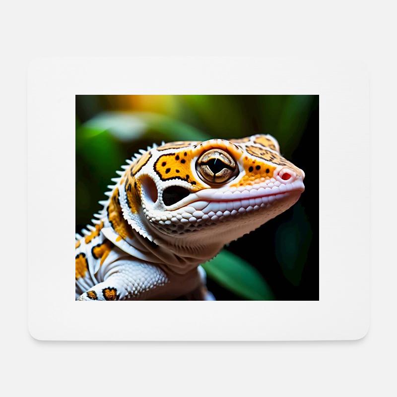 Gecko 2 - Mousepad (Querformat) - Weiß