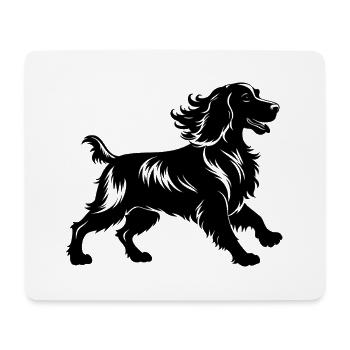 Amerikanischer Cocker Spaniel Hundegang - Mousepad (Querformat) - Weiß - Vorne