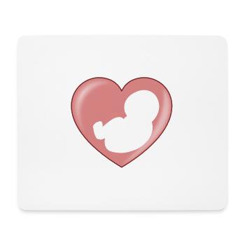 Baby birth heart - birth heart - Mouse Pad (horizontal) - white - Front