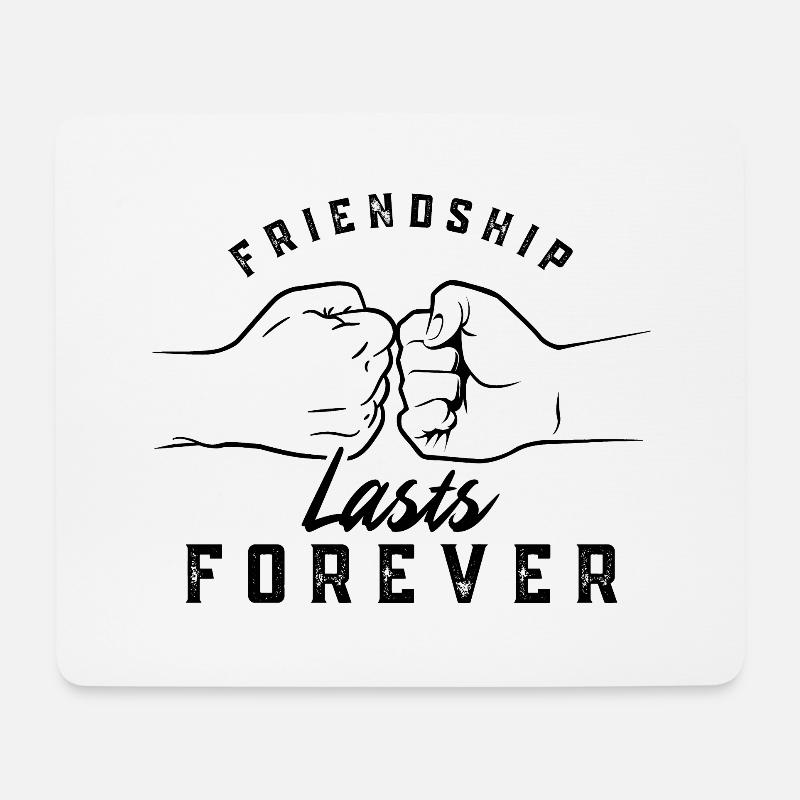 Freundschaft Hält Für Immer Freunde Spruch Freund - Mousepad (Querformat) - Weiß