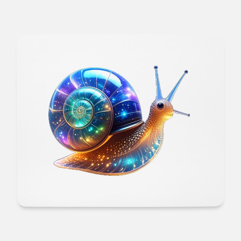Schnecke Schnecken Outfit coole lustige - Mousepad (Querformat) - Weiß