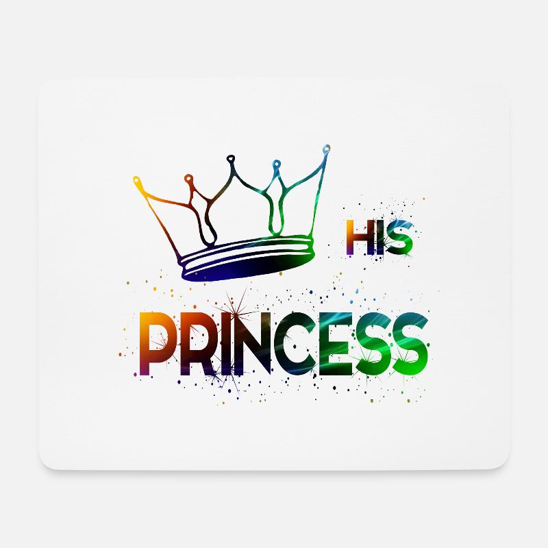 His Princess - Mousepad (Querformat) - Weiß